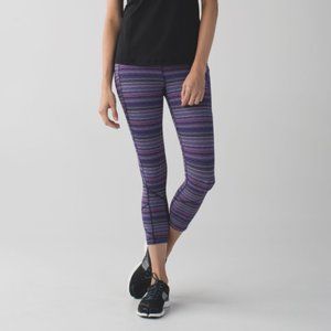 Lululemon Pace Rival Crop Space Dye Twist Violet Sz 8